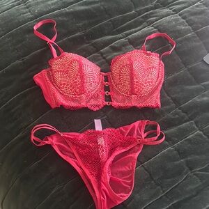 ADORE ME Red Lace Lingerie Set